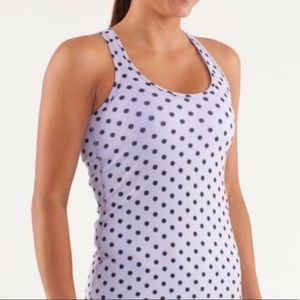 Lululemon Cool Racerback High Noon Dot Lilac Black